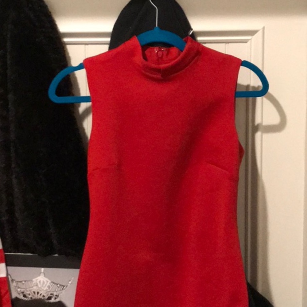 Red Calvin Klein dress